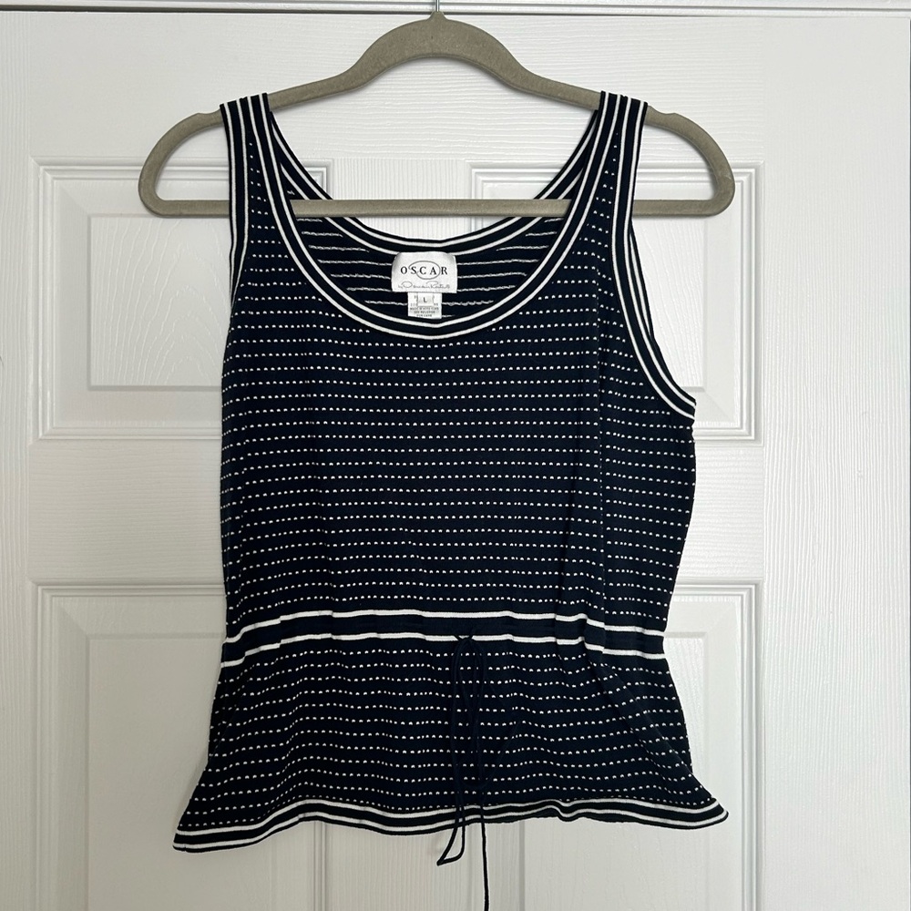 Vintage Oscar de la renta knit tank size large